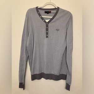 G by Guess NWT‎ Men's Gray V-Neck Sweater Size L